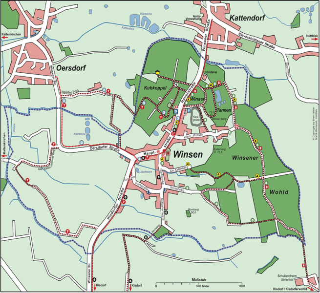 Ortsplan der Gemeinde Winsen